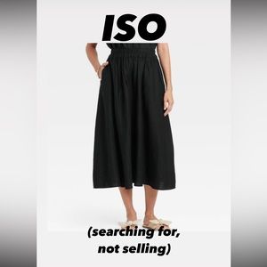 ISO: A New Day Black Linen Skirt